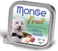 Monge Dog Fruit (Паштет с ягнёнком и яблоком) ― Зоомагазин "Четыре лапы"